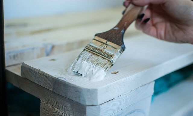 Donker eikenhouten tafel whitewash schilderen Meubels voorzien van whitewash
